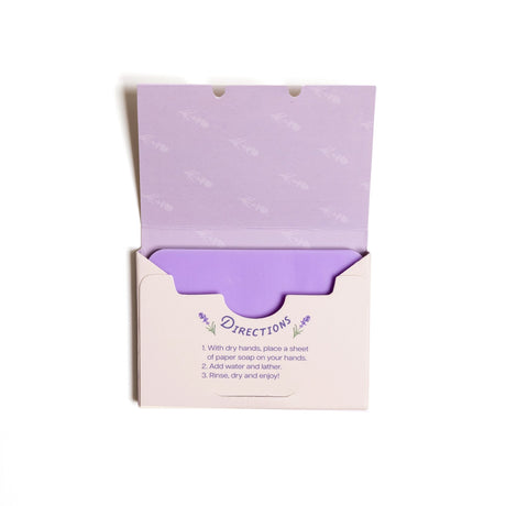 Lavender Paper Soap Travel Sheets