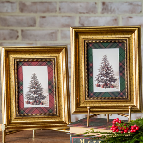 Plaid Christmas Tree 5x7 Photo Frame