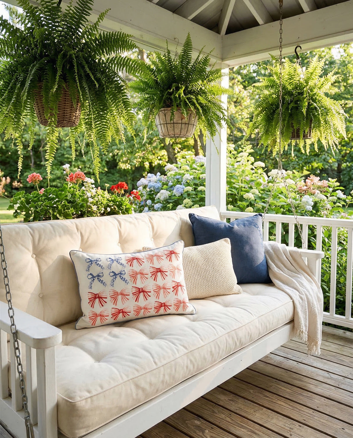 Liberty Ribbons & Bows Lumbar Pillow