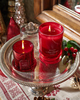 The Smell of Christmas Mercury Glass Cloche Candle | Aromatique