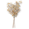 16-inch faux yellow berry bundle with three stems and muted green foliage