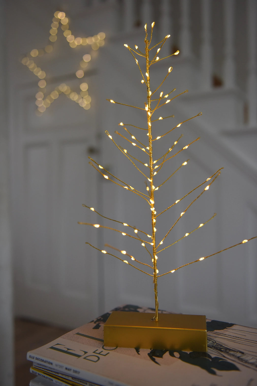 Gold Festive LED Tree with Timer