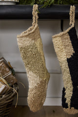 Chunky Knit Neutral Beige Stocking