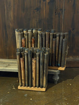Reclaimed Wood Thread Spools Art