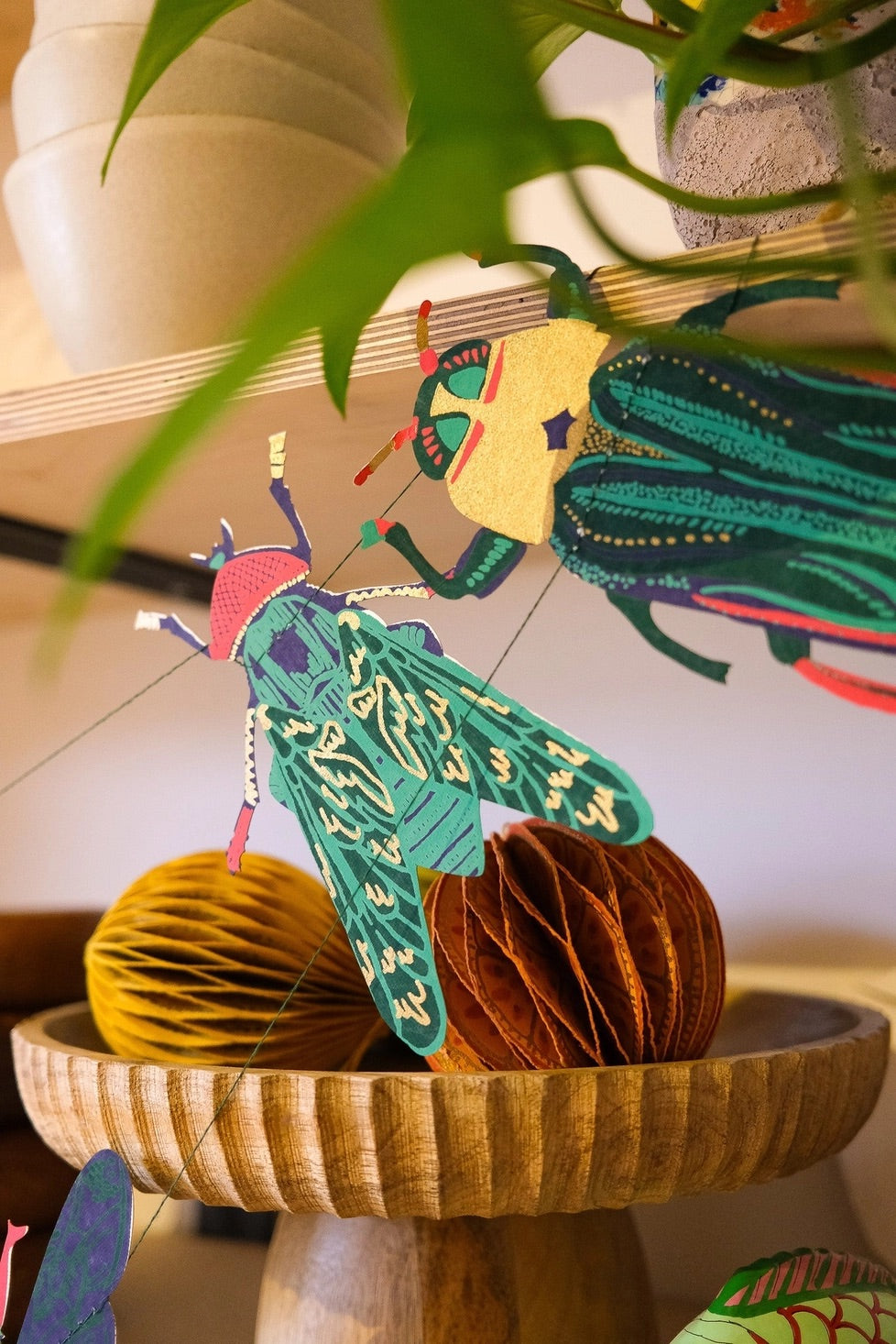 Hand-Sewn Insects Paper Garland | East End Press