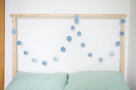 Snowflakes Sewn Paper Garland | East End Press