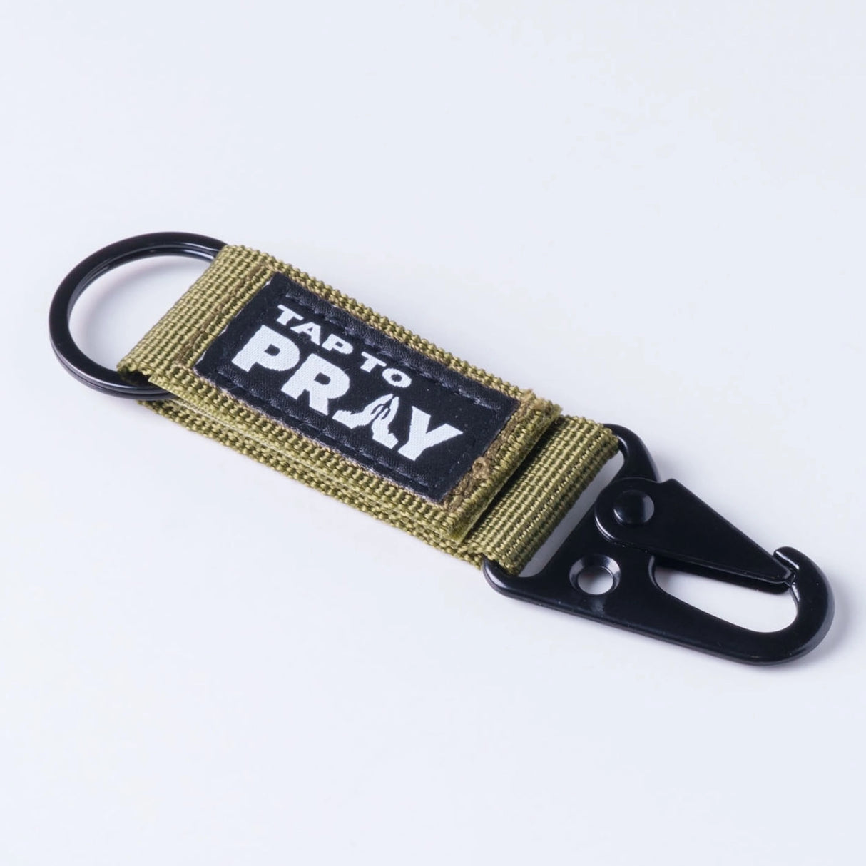 Tactical Carabiner Tap to Pray Keychain