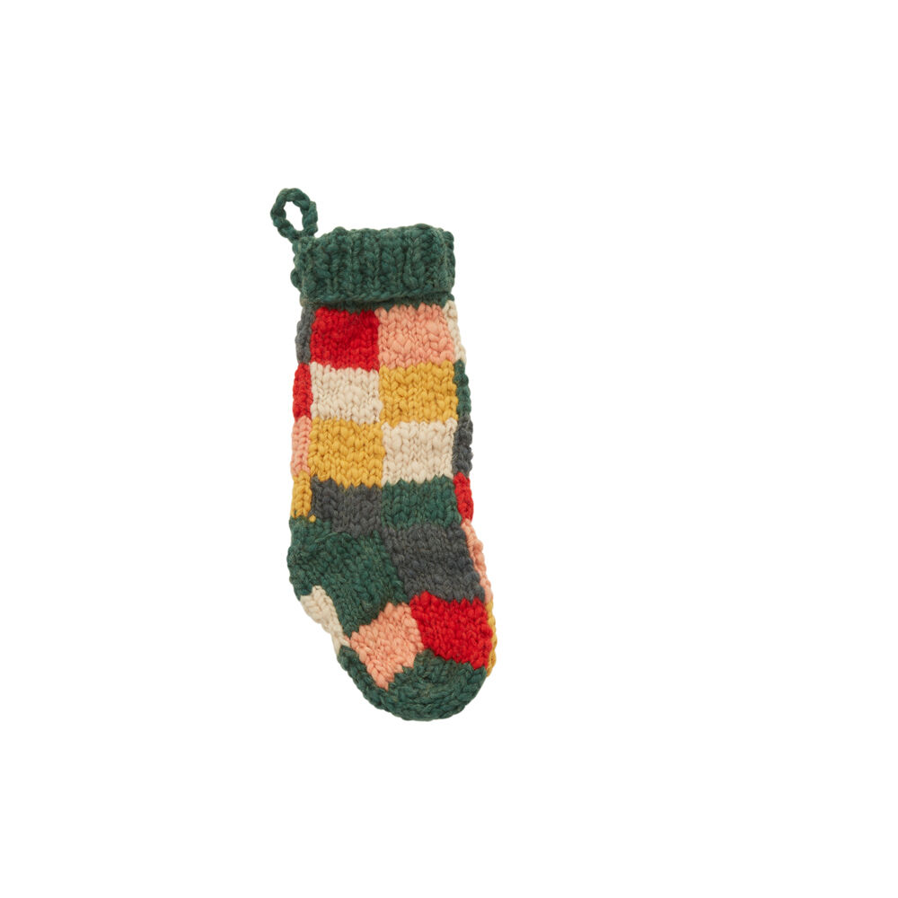 Chunky Knitted Cottage Christmas Stockings