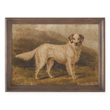 Vintage Dog Landscape Portrait Framed Wall Art