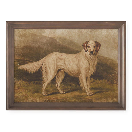 Vintage Dog Landscape Portrait Framed Wall Art