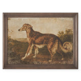 Vintage Dog Landscape Portrait Framed Wall Art