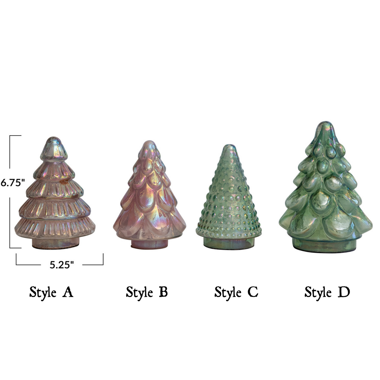Iridescent Mercury Glass Tree | 4 Styles