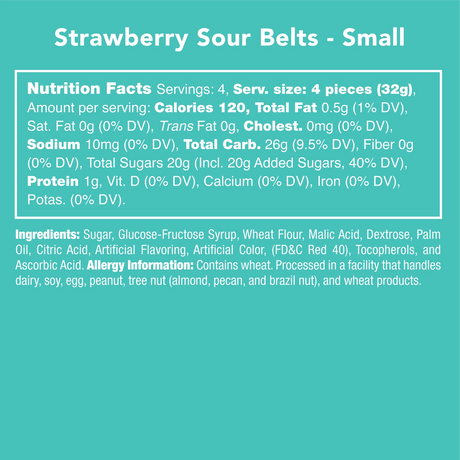 Strawberry Sour Belts | Candy Club