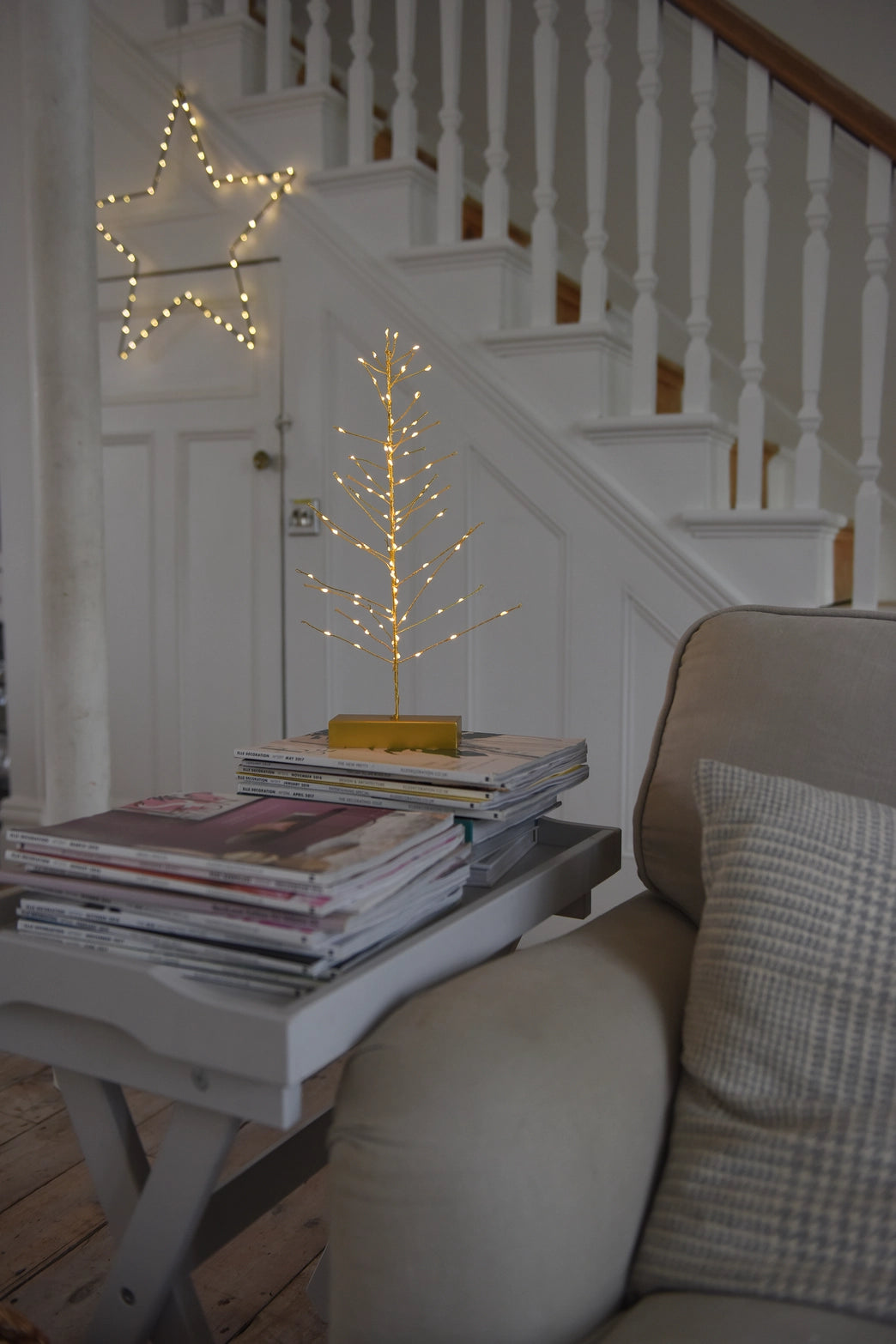 Gold Festive LED Tree with Timer