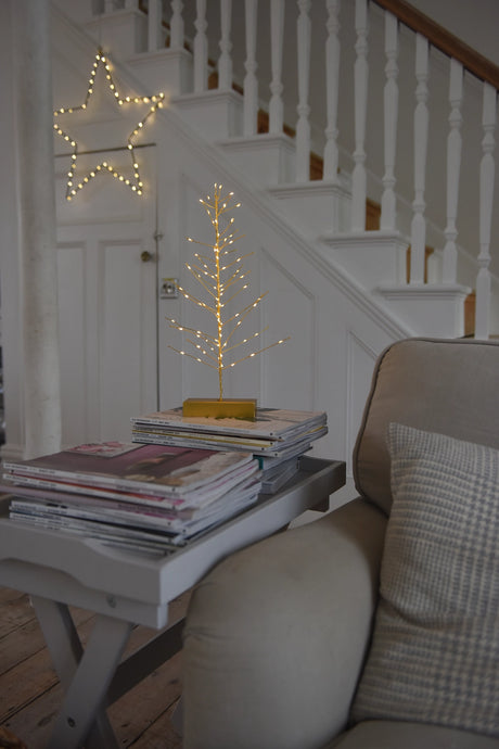 Gold Festive LED Tree with Timer