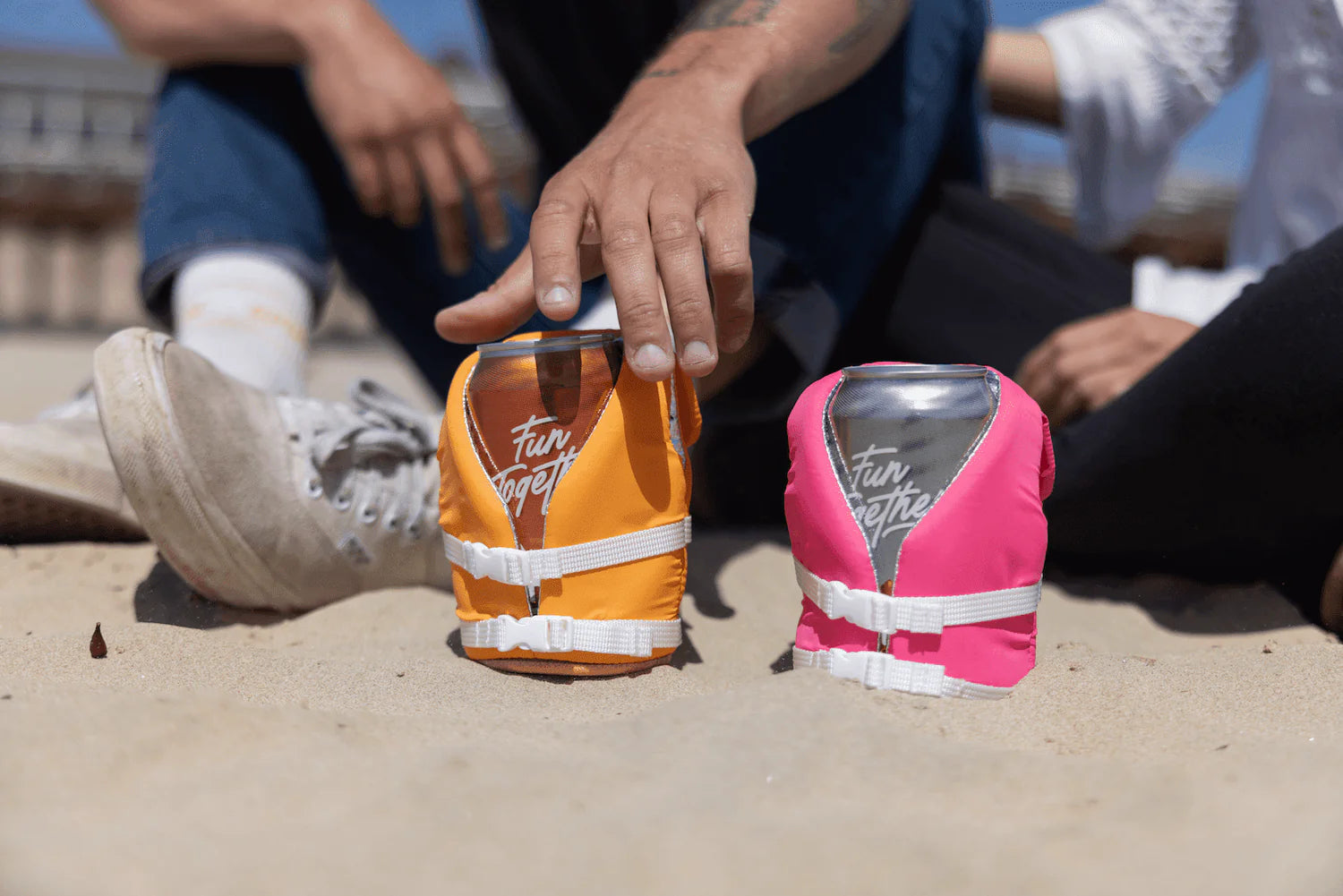 The Buoy Party Pink Insulated Can Cooler | Puffin Drinkwear