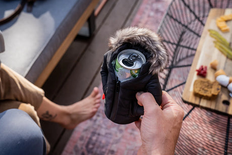 The Pahka Black Insulated Can & Bottle Cooler | Puffin Drinkwear