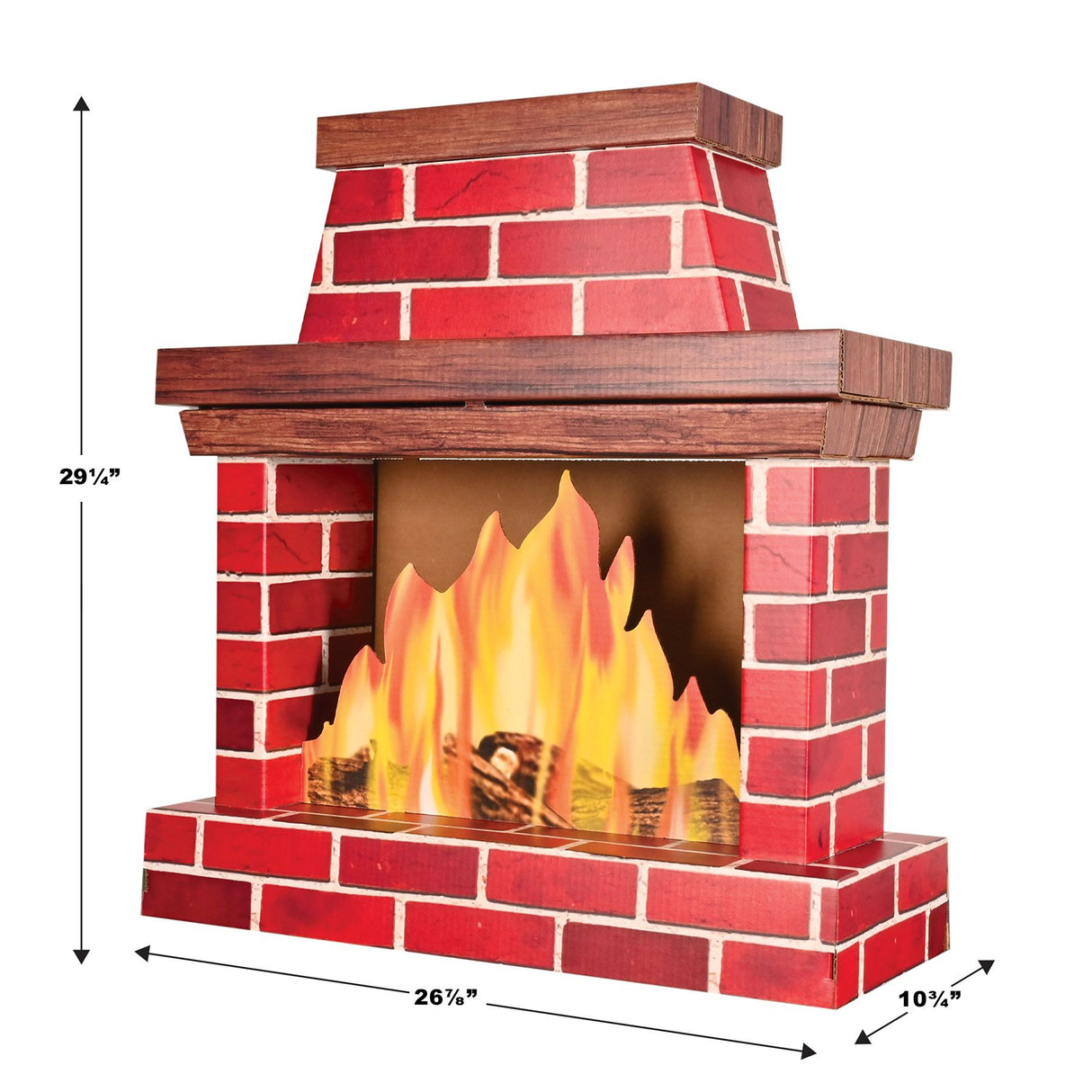 Beistle 3D Cardboard Vintage-Inspired Fireplace