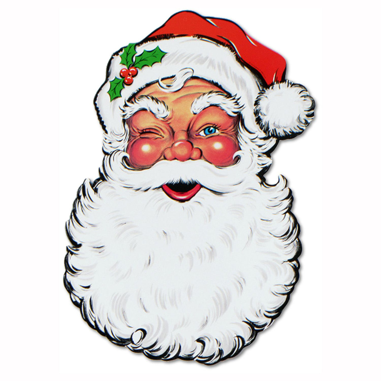 Beistle Extra Large Display Retro Santa Face Cutout