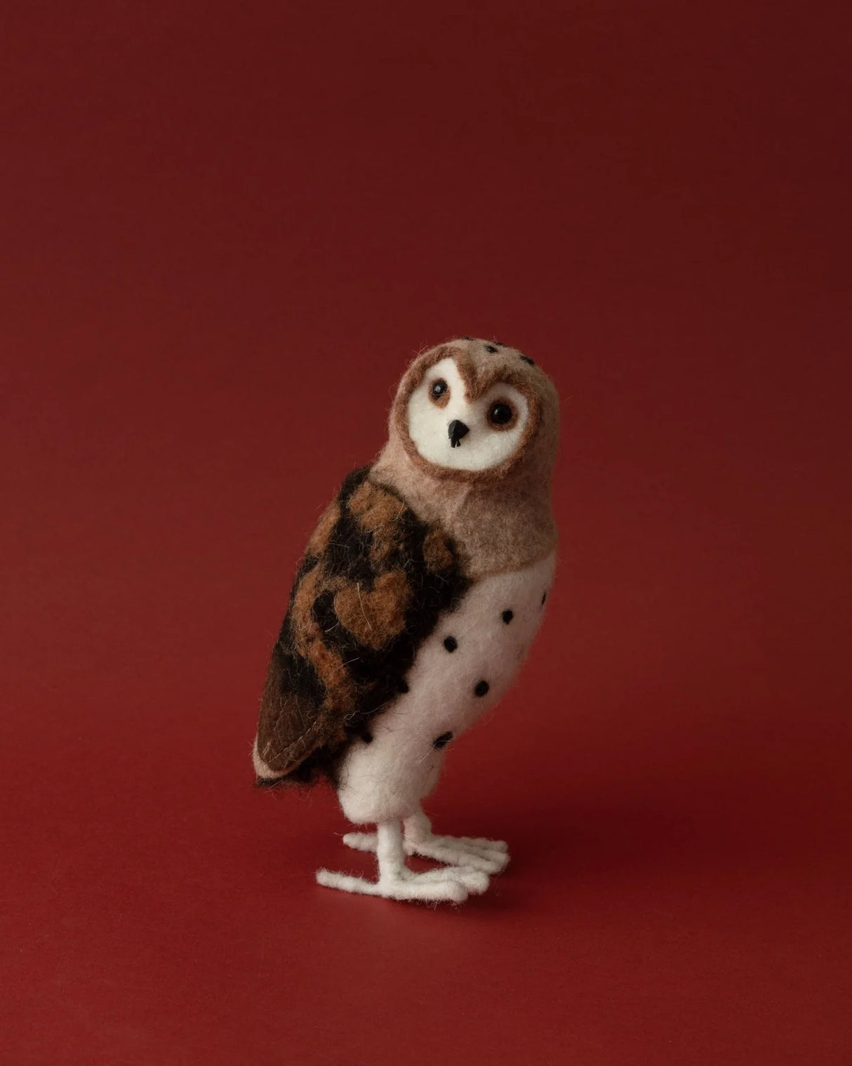 Handmade Wool Felt Barn Owl