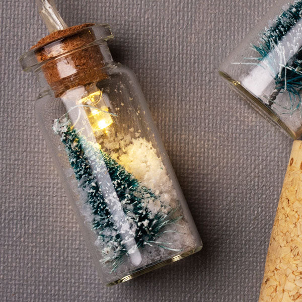 Bottle Brush Tree Jar LED String Lights