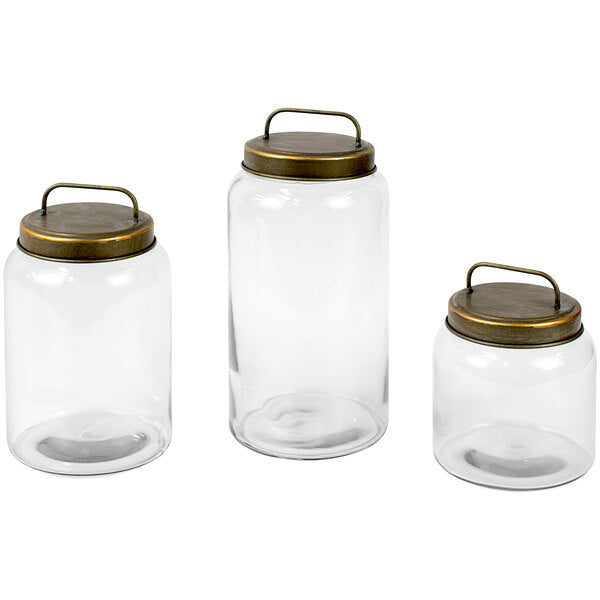 Glass Metal Jars with Lids
