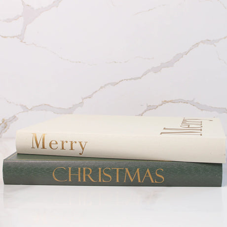 Merry Christmas Storage Book Boxes | (Set of 2)