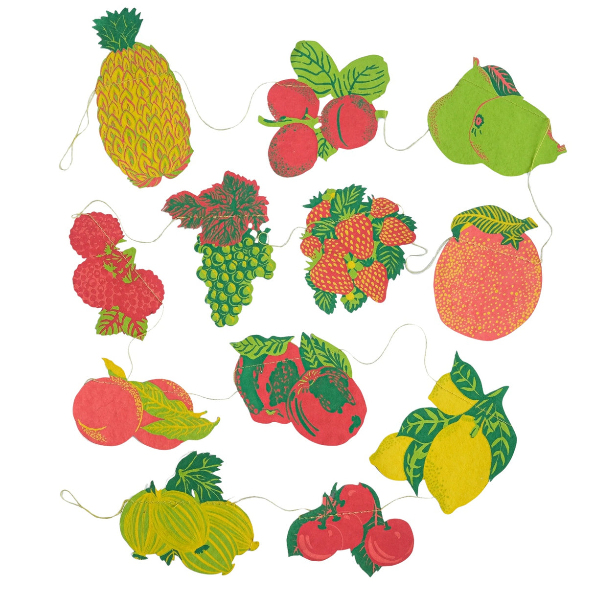 Hand-Sewn Fruit Paper Garland | East End Press