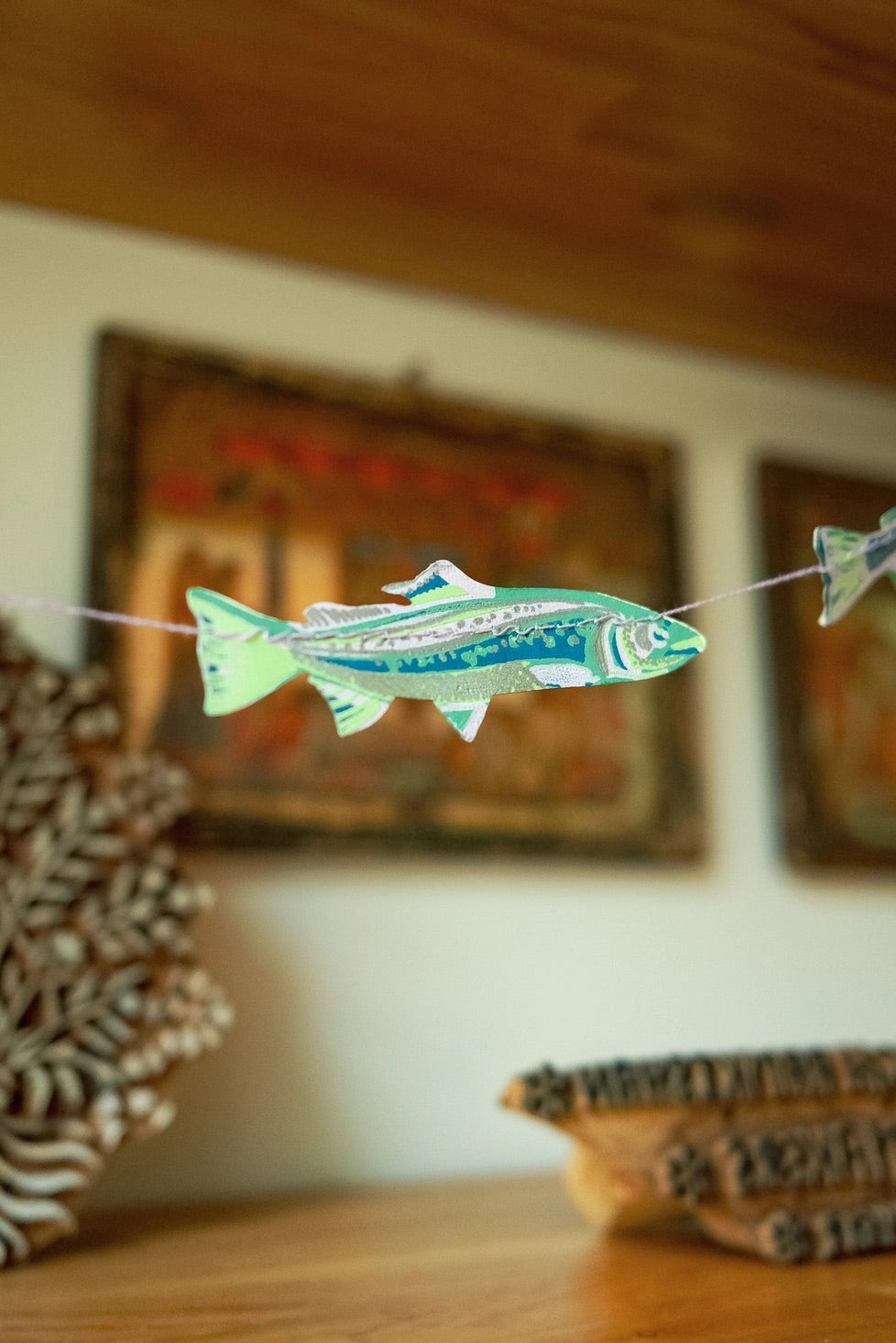 Hand-Sewn Tasty Anchovies Paper Garland | East End Press