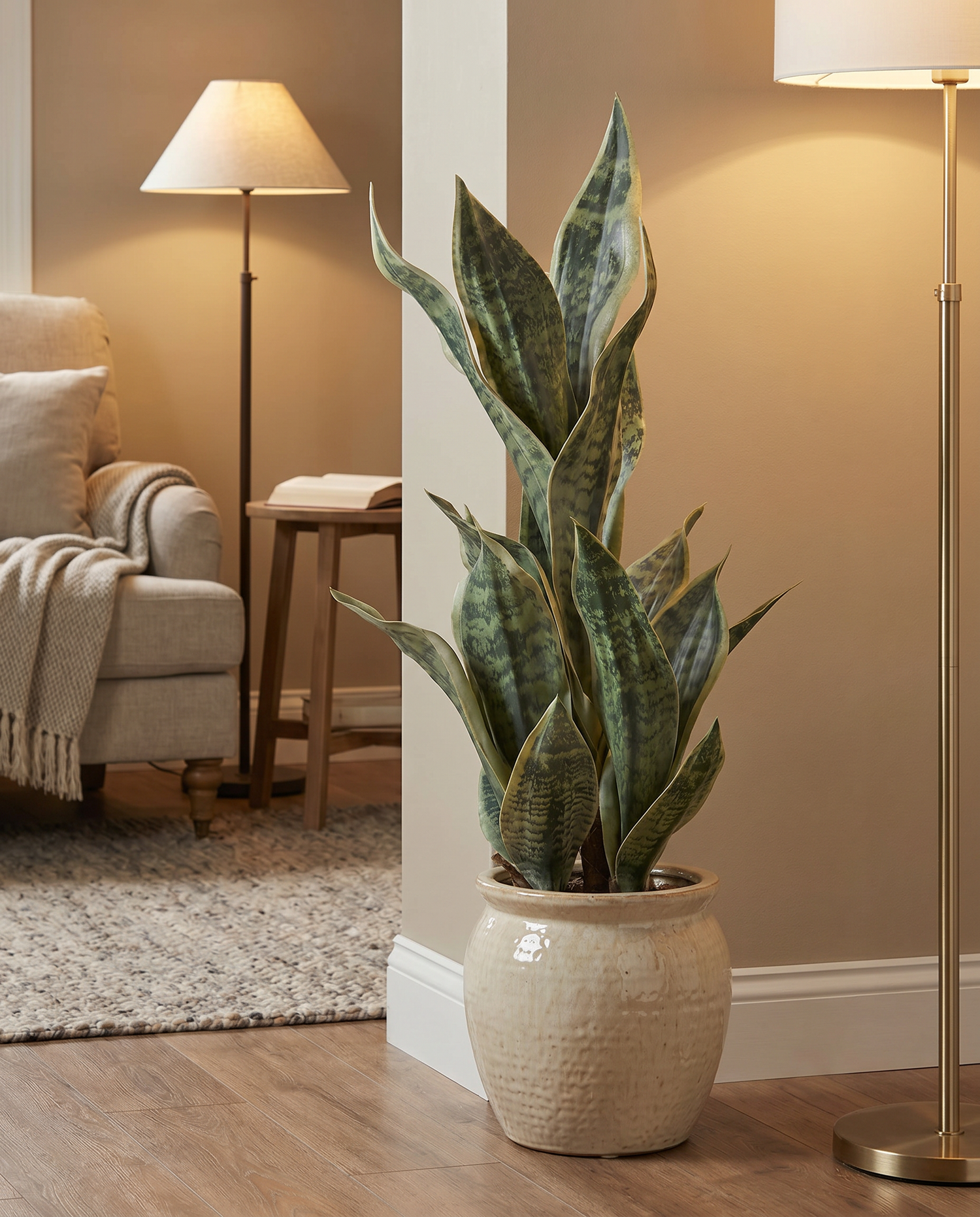 Faux Potted Snake Plant