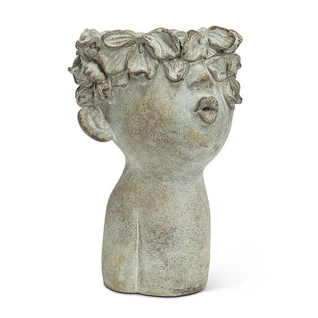 Kissing Face Cement Planter
