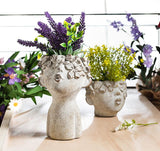 Kissing Face Cement Planter