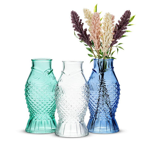 Small Spouting Fish Glass Vase