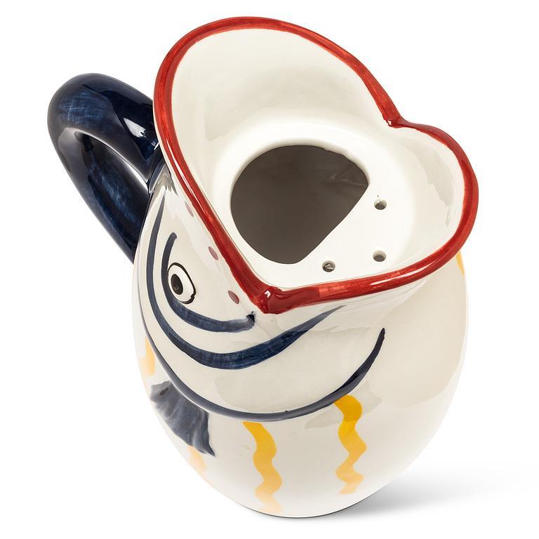 Yellow Stripe Fish Pitcher