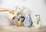 Yellow Stripe Fish Pitcher