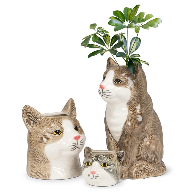 Cat Shaped Ceramic Bud Vase