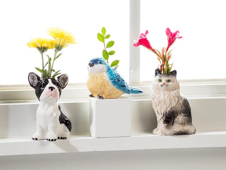 Bluebird Mini Ceramic Bud Vase