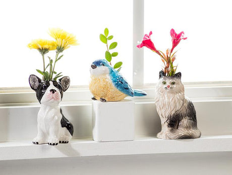 Bluebird Mini Ceramic Bud Vase