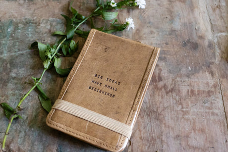 Mini Leather Journal –  Big Ideas Small Beginnings