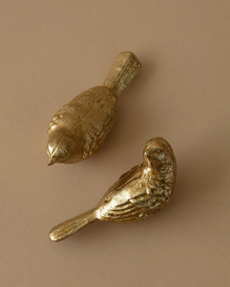 Gold Cast Iron Bird Figurine | 2 Styles
