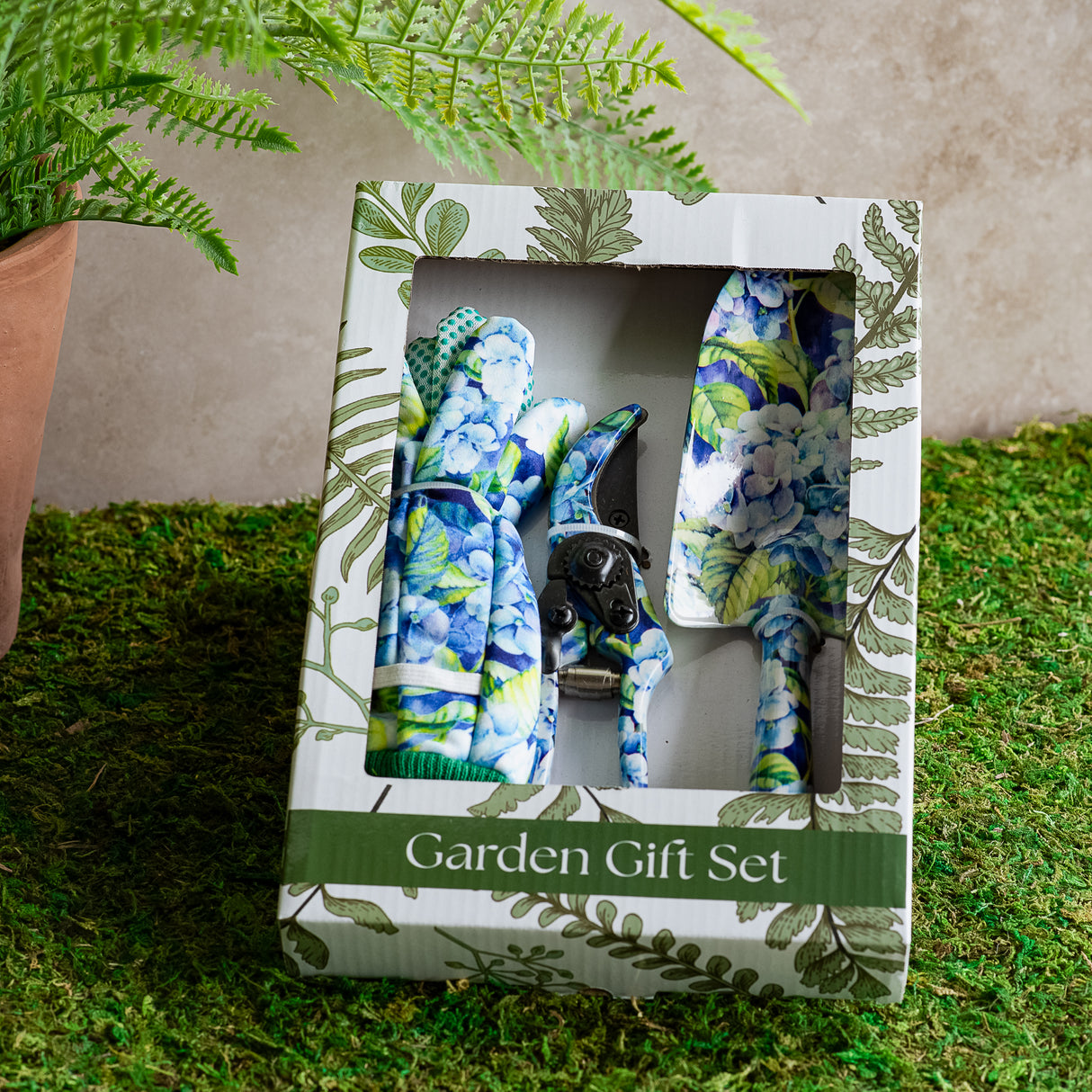 Hydrangea Print Gardening Tool Gift Set