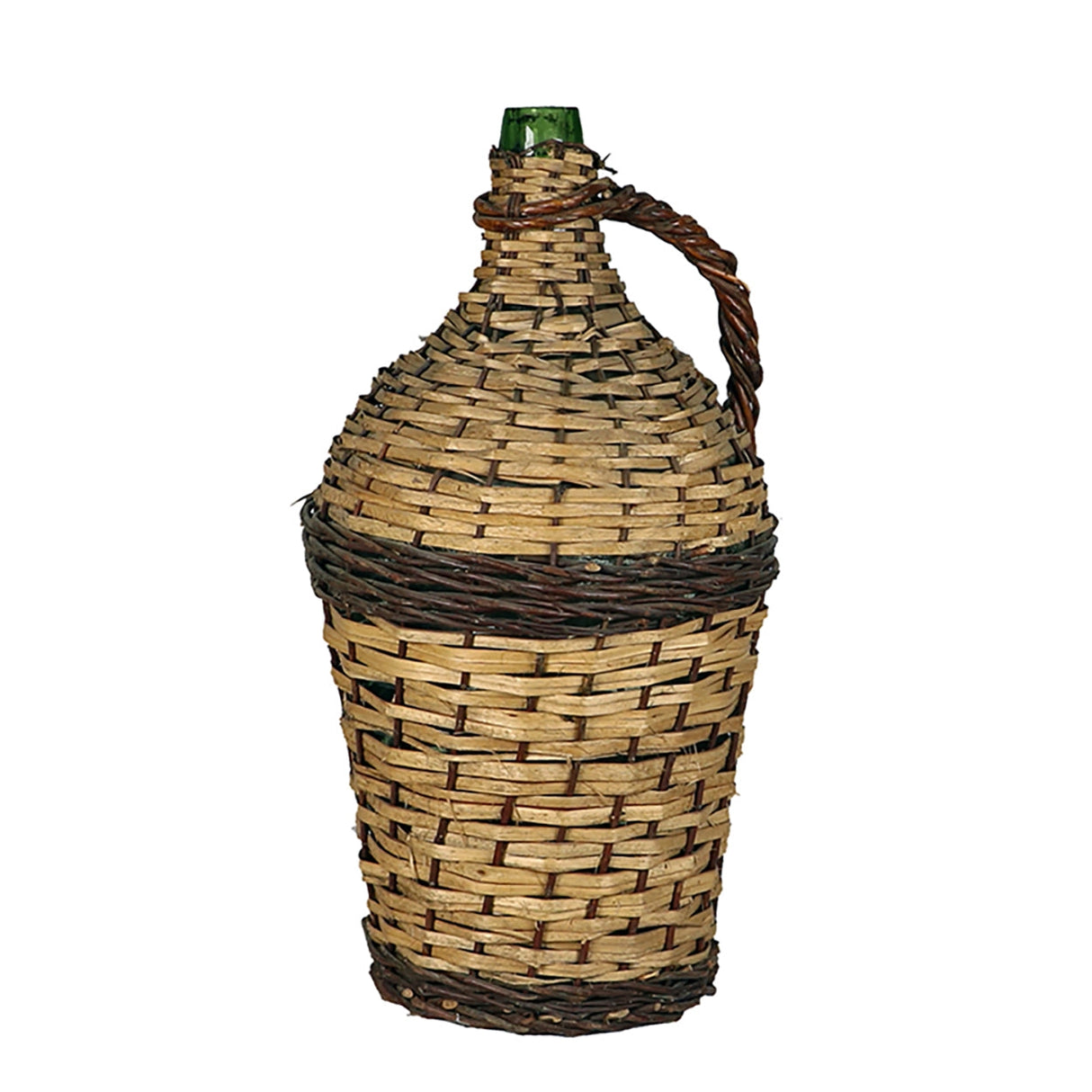 Vintage Wicker Covered Demijohn Wine Bottles