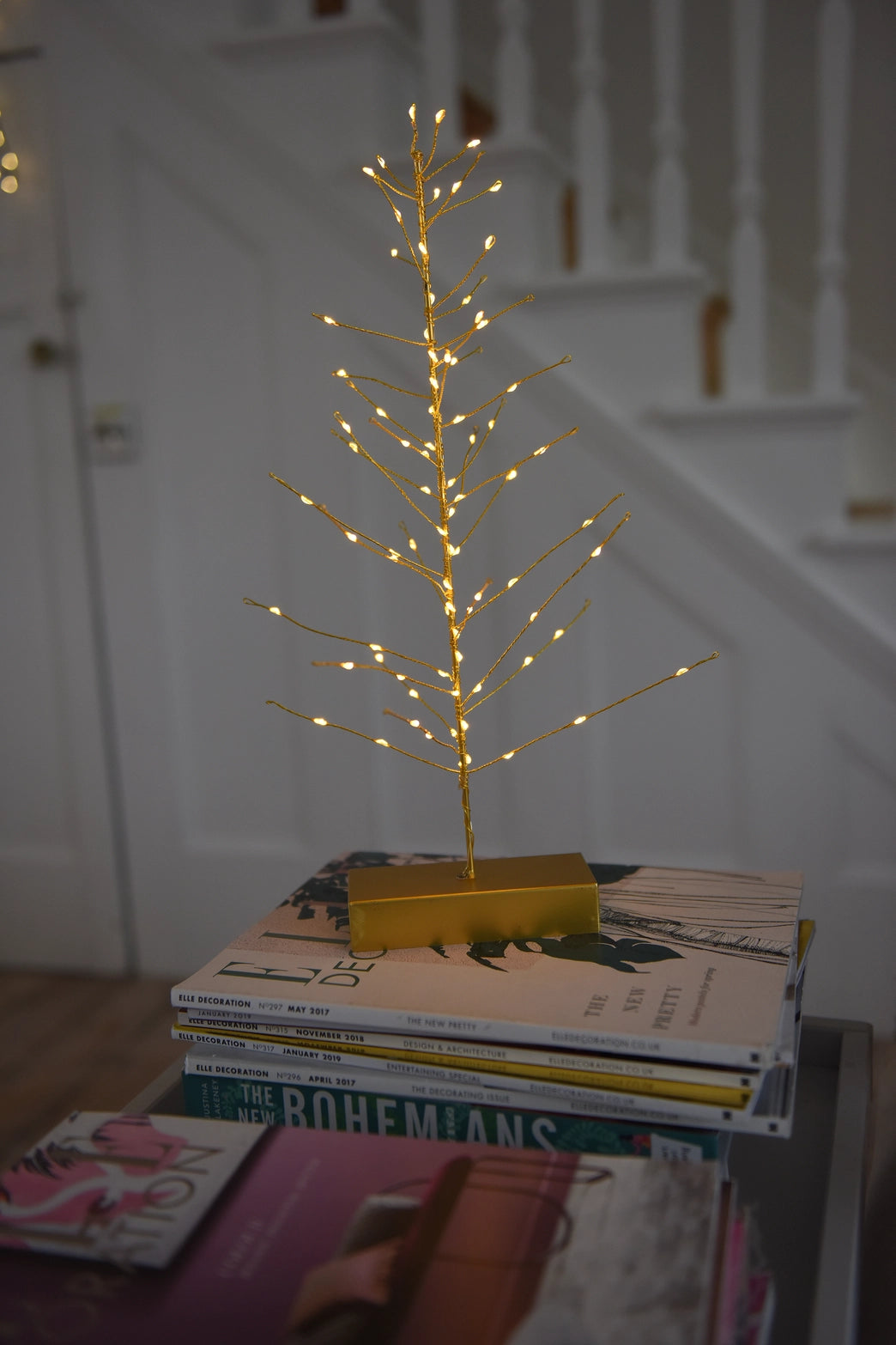 Gold Festive LED Tree with Timer
