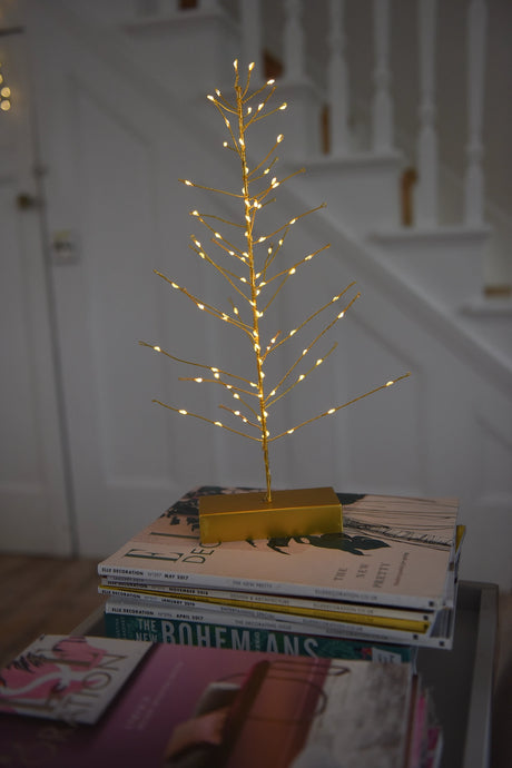 Gold Festive LED Tree with Timer
