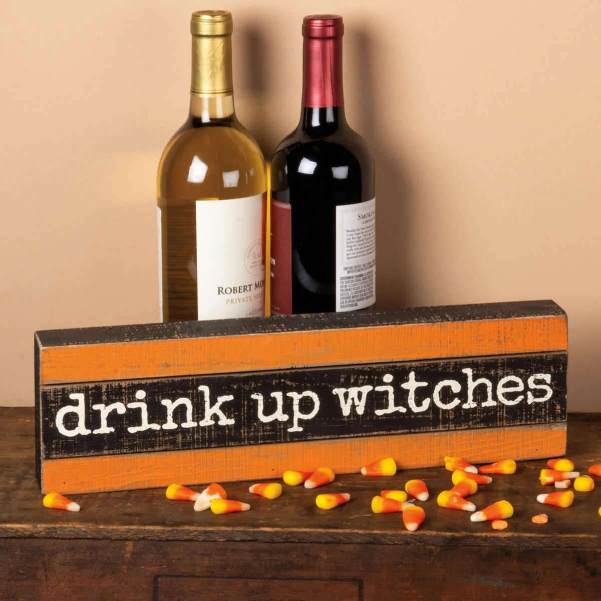 Drink Up Witches Slat Box Wood Sign