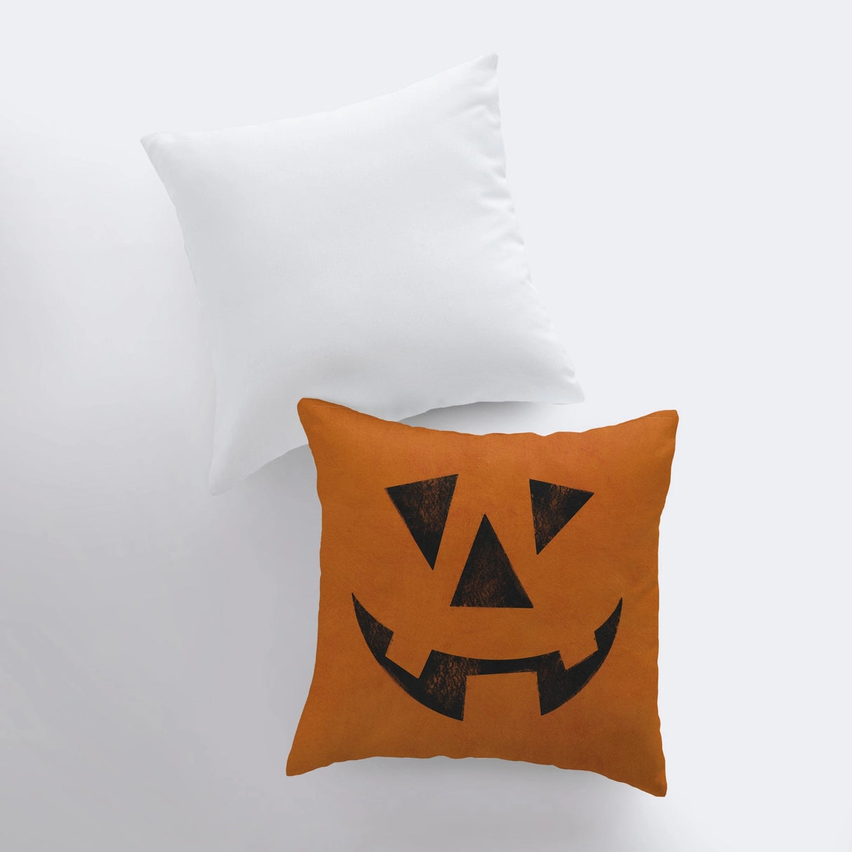 Orange Jack-O’-Lantern Halloween Throw Pillow