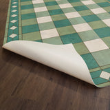 20'' x 30'' Vinyl Floorcloth (Williamsburg – Gingham Tile – Green)