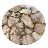 Natural Agate Lazy Susan with Mango Wood Base