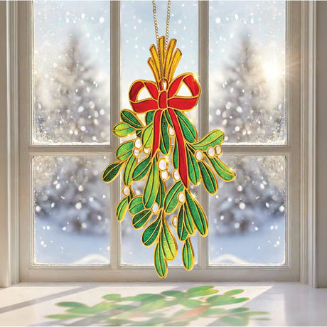 Mistletoe Christmas Window Suncatcher