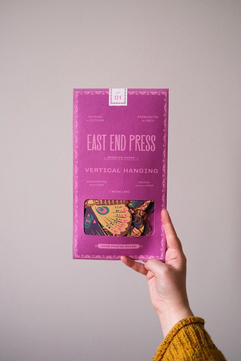 Hand-Sewn Butterfly Paper Vertical Garland | East End Press